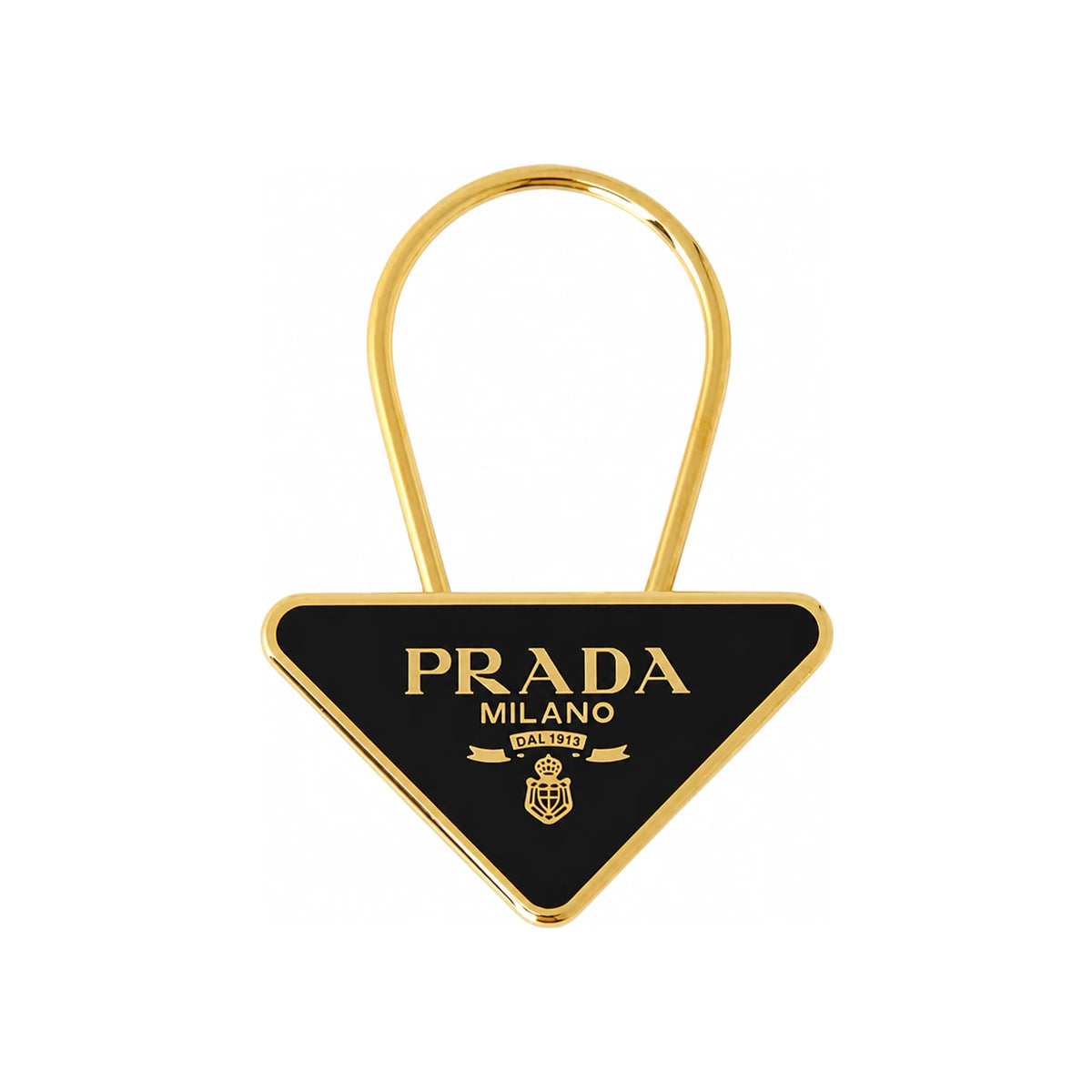PRADA Leather Keyring Keychain Unisex Accessories Black 1PS063 66A F019F