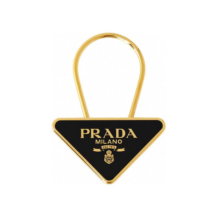 PRADA Leather Keyring Keychain Unisex Accessories Black 1PS063 66A F019F