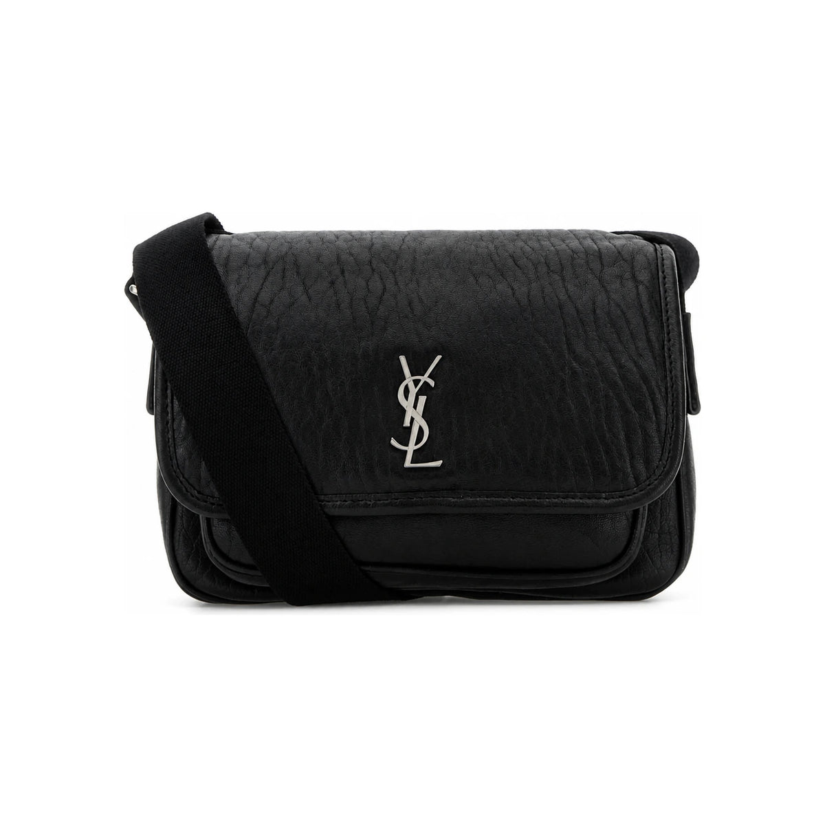 Saint Laurent Niki Small Leather Messenger Bag Black Crossbody