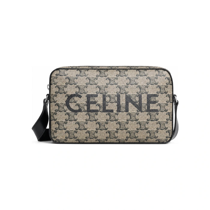 CELINE Triomphe Print Canvas Medium Crossbody Bag Beige 194502GED 02SI