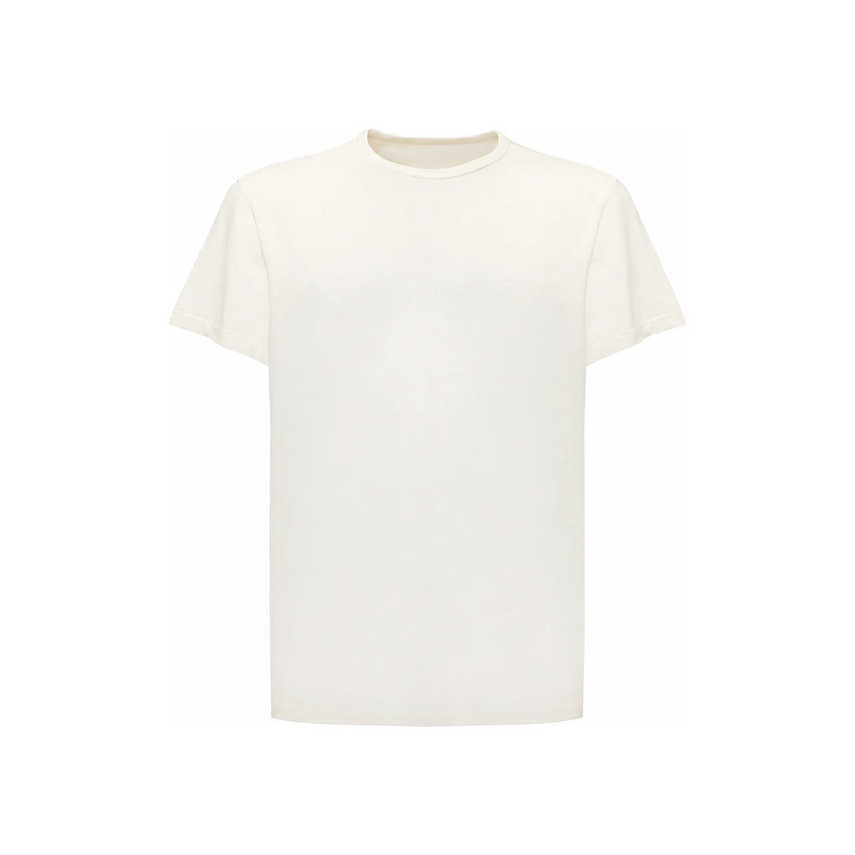 Maison Margiela Ivory Back Logo Embroidered T-Shirt Men’s