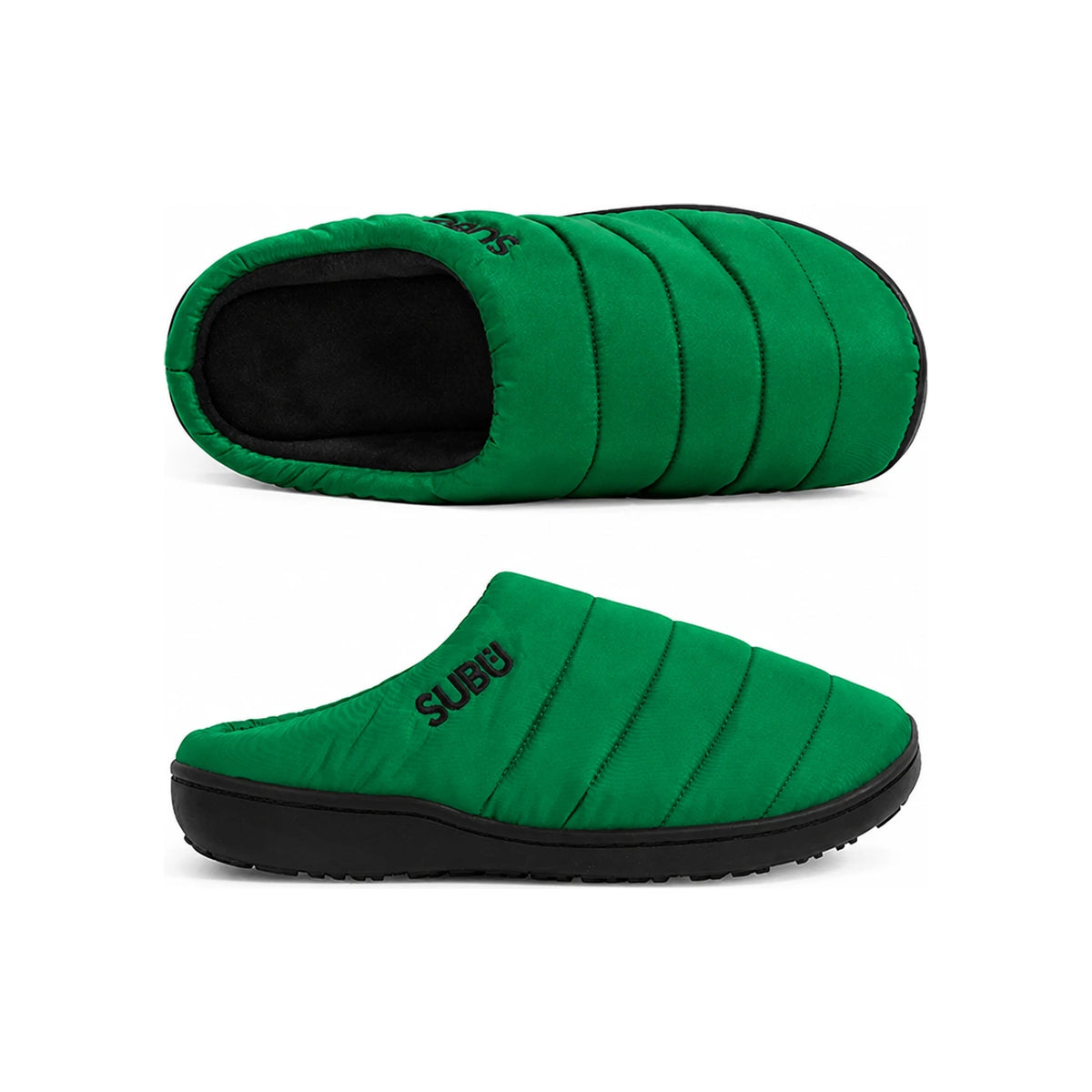 SUBU Green Down Fleece-Lined Padded Slippers Unisex SUBU GREEN SB 16