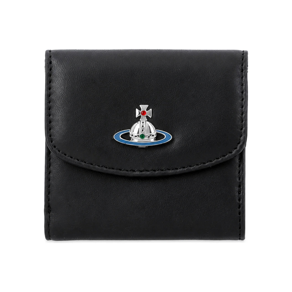 Vivienne Westwood Black ORB Logo Small Bifold Wallet 5115002JW L001L N403