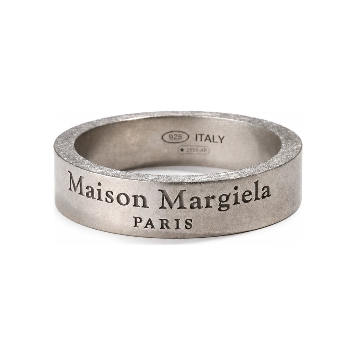 Maison Margiela Silver Logo Ring Unisex Jewelry