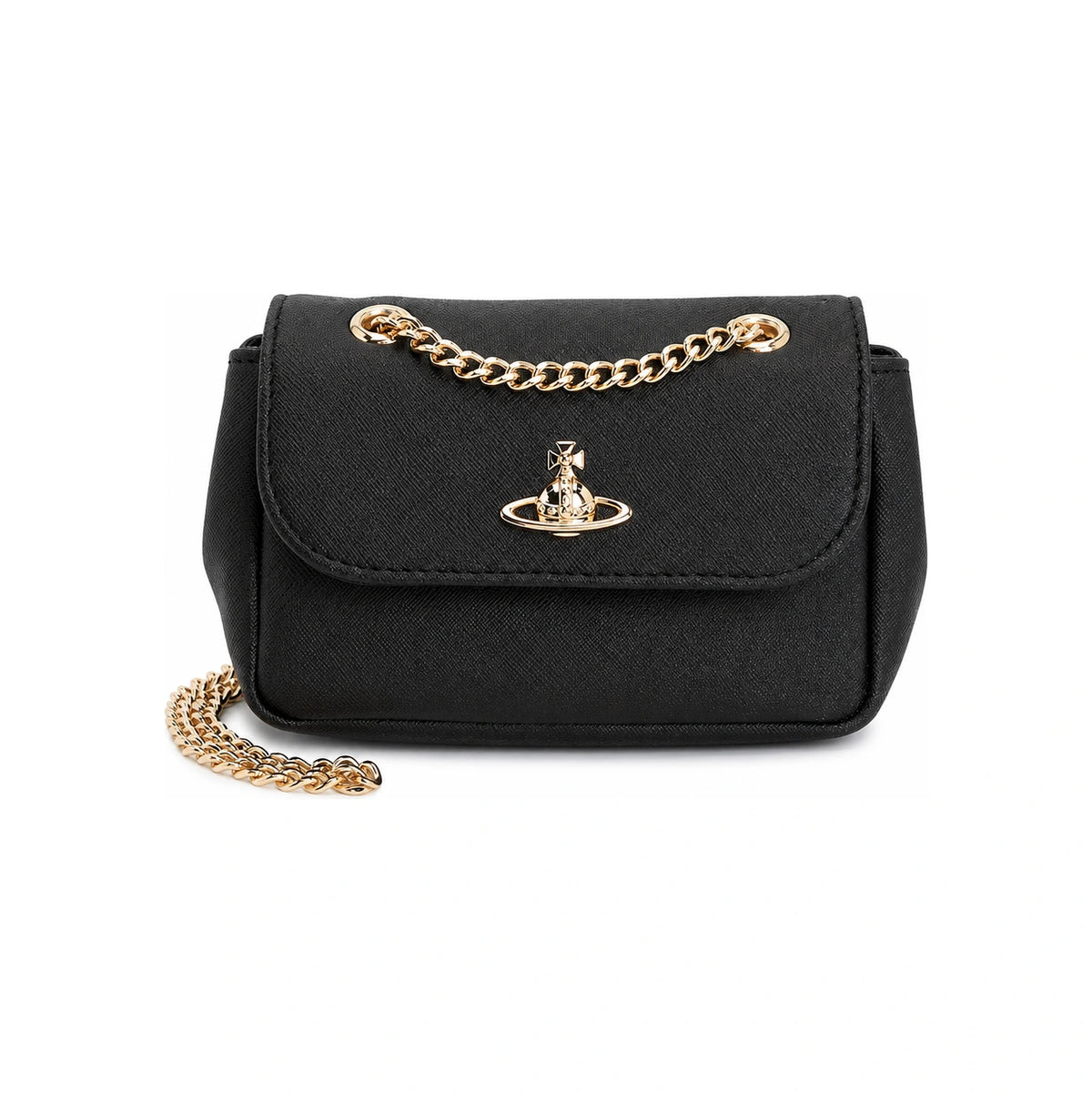 Vivienne Westwood Saffiano Small Chain Shoulder Bag 5C01000BW S000B N402
