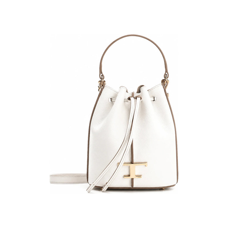 Tods Timeless Logo Leather Bucket Bag Crossbody