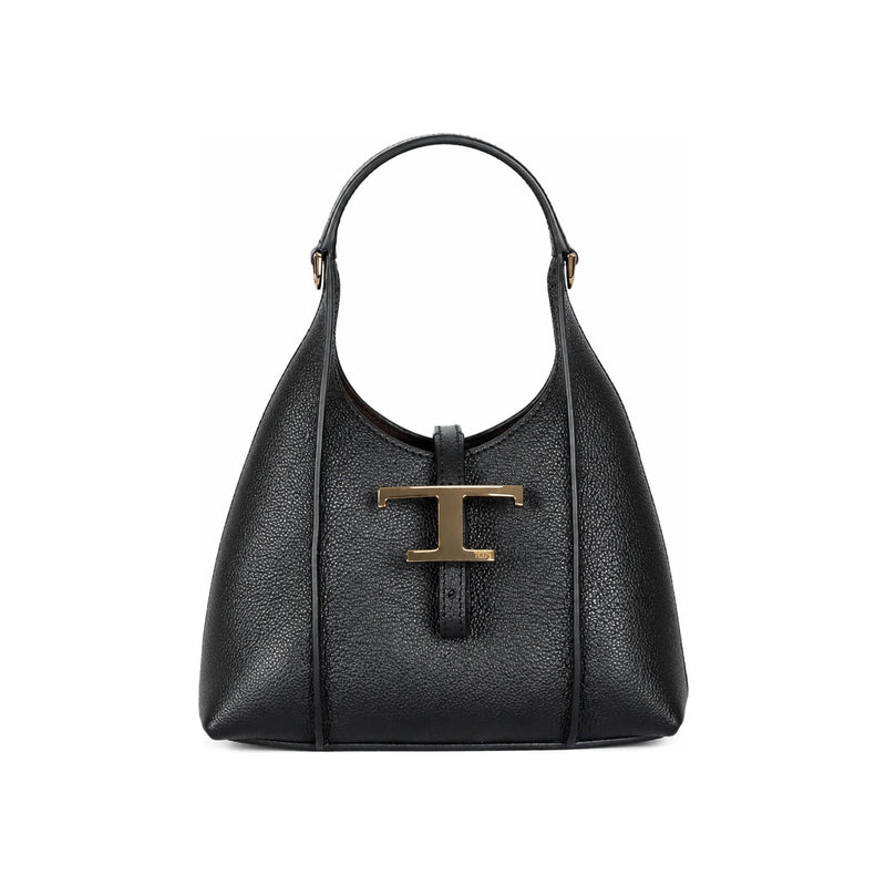 Tods Timeless Leather Crossbody Tote Bag Black