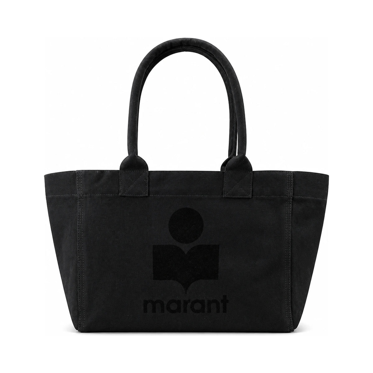 Isabel Marant Yenky Logo Zip Tote Bag Black Canvas Unisex