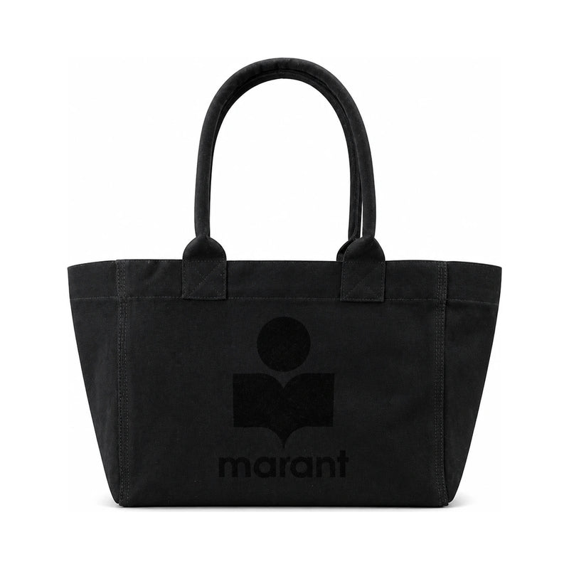 Isabel Marant Yenky Logo Zip Tote Bag Black Canvas Unisex