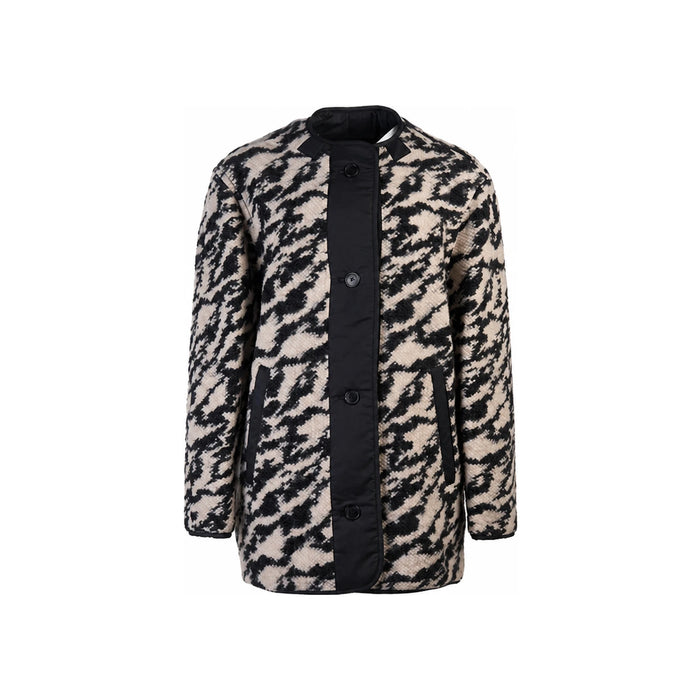 Isabel Marant Etoile Women’s Wool Blend Black Beige Coat