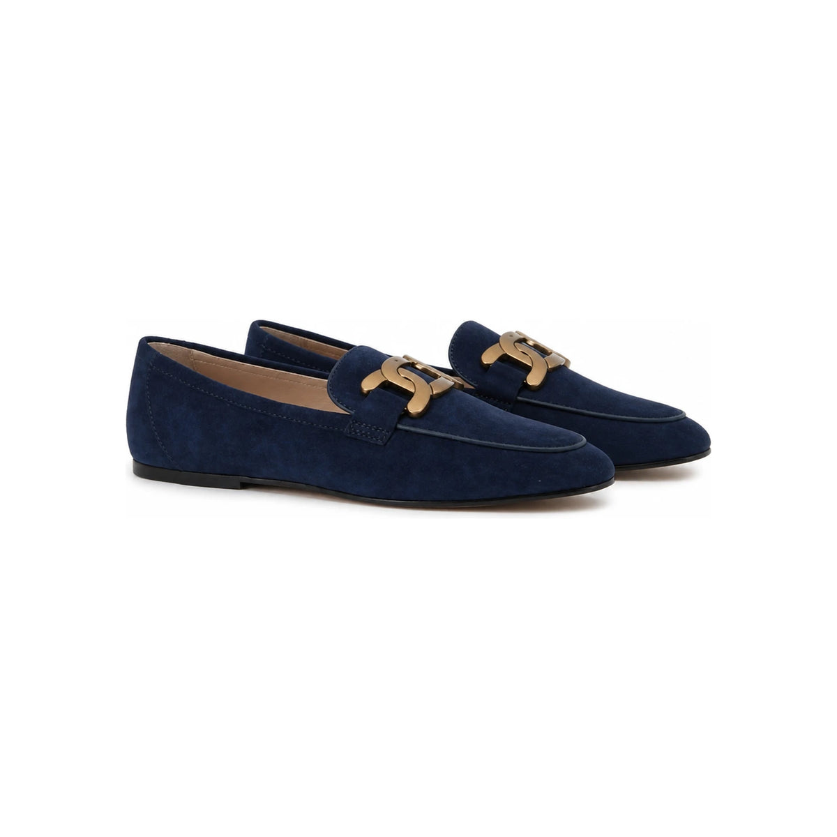 Tods Gommino Suede Chain Loafers for Women XXW79A0DD00D8W U824