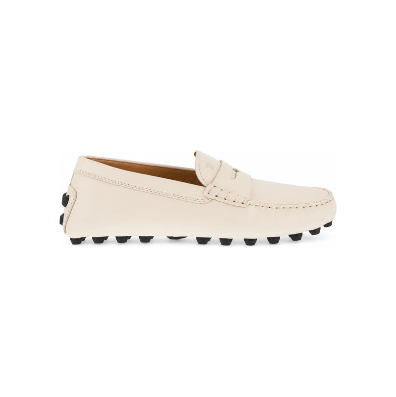 Tods Gommino Bubble Women’s Driving Loafers Leather Beige