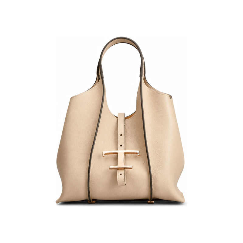 Tods Timeless Mini Shopper Crossbody Bag Light Beige
