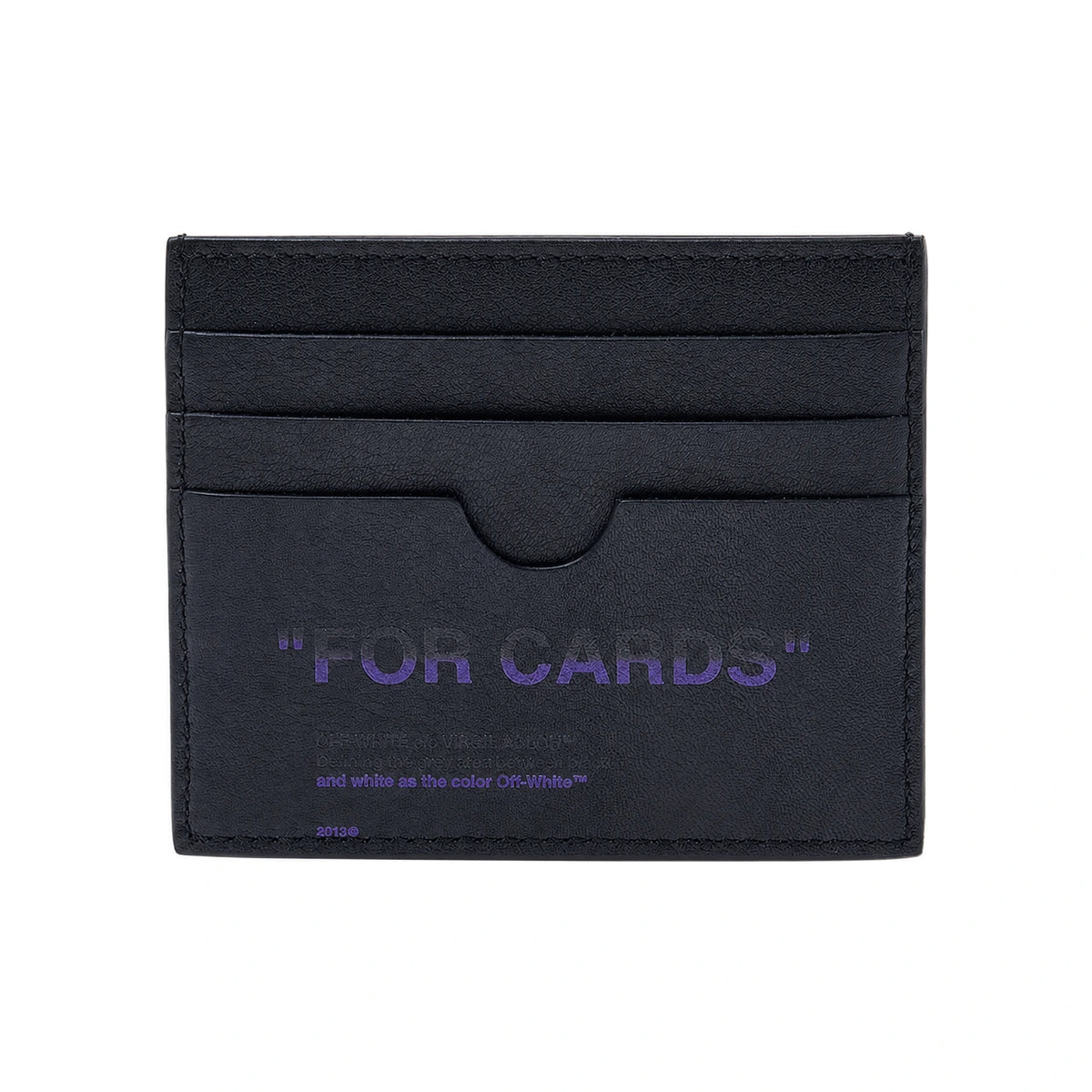 OFF WHITE Quote Leather Card Holder Black