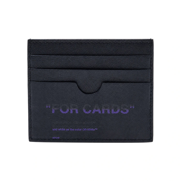OFF WHITE Quote Leather Card Holder Black