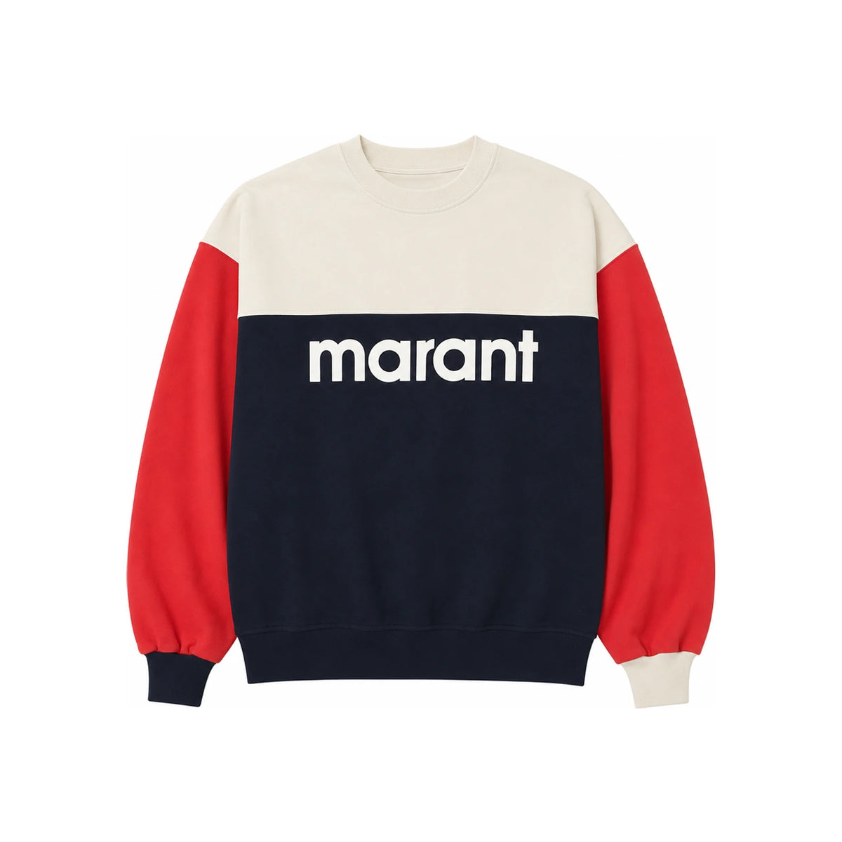 Isabel Marant Afton Logo Crewneck Sweatshirt Men Navy