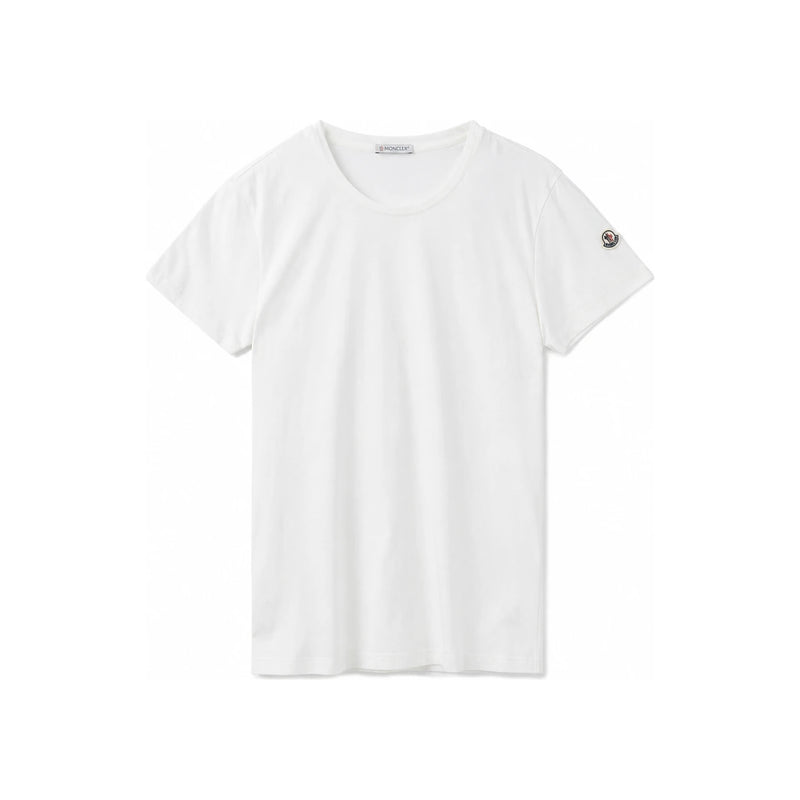 Moncler Women’s Logo Patch Short Sleeve T-Shirt White