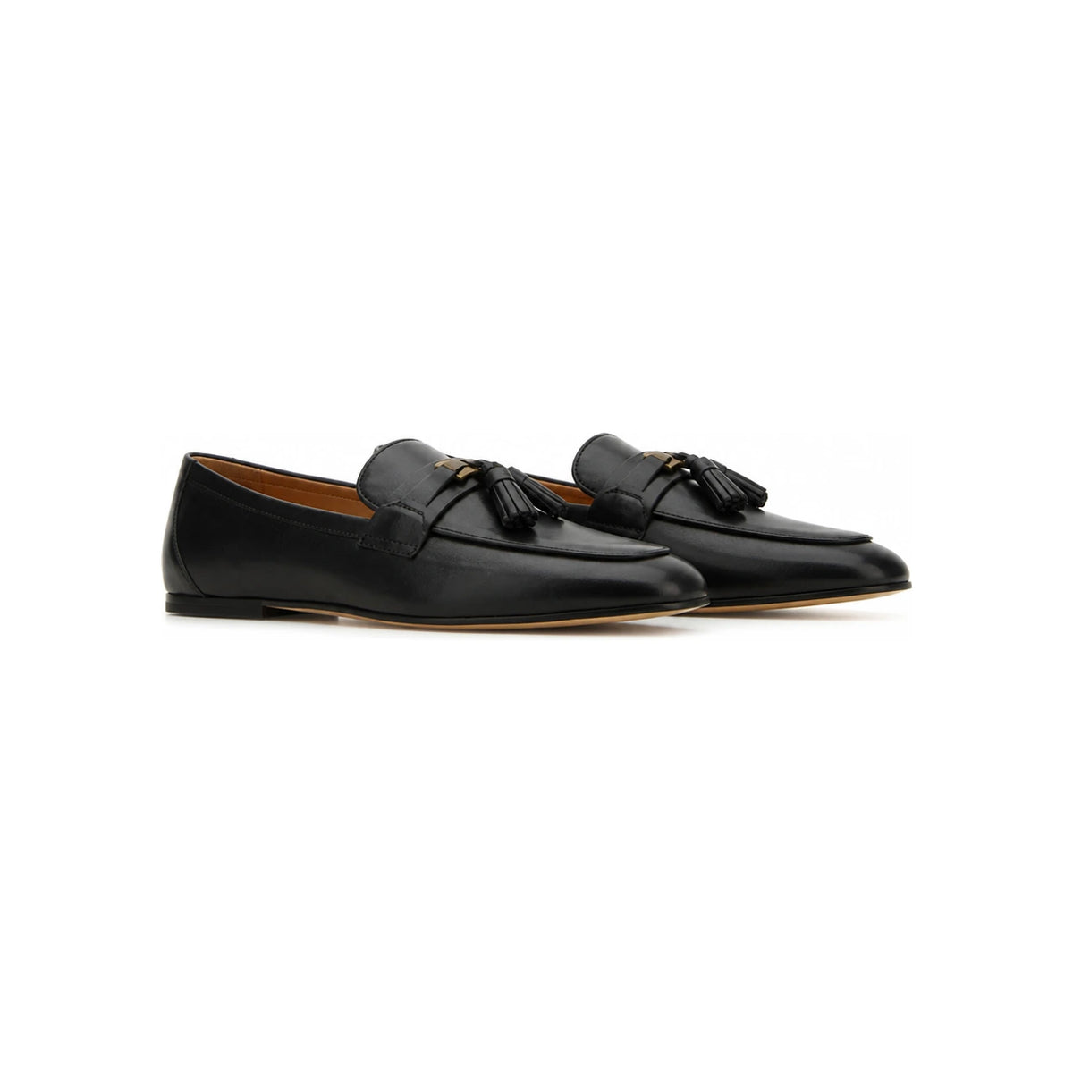 Tods Tassel Leather Loafers Women’s Black XXW79A0HG00RBX B999