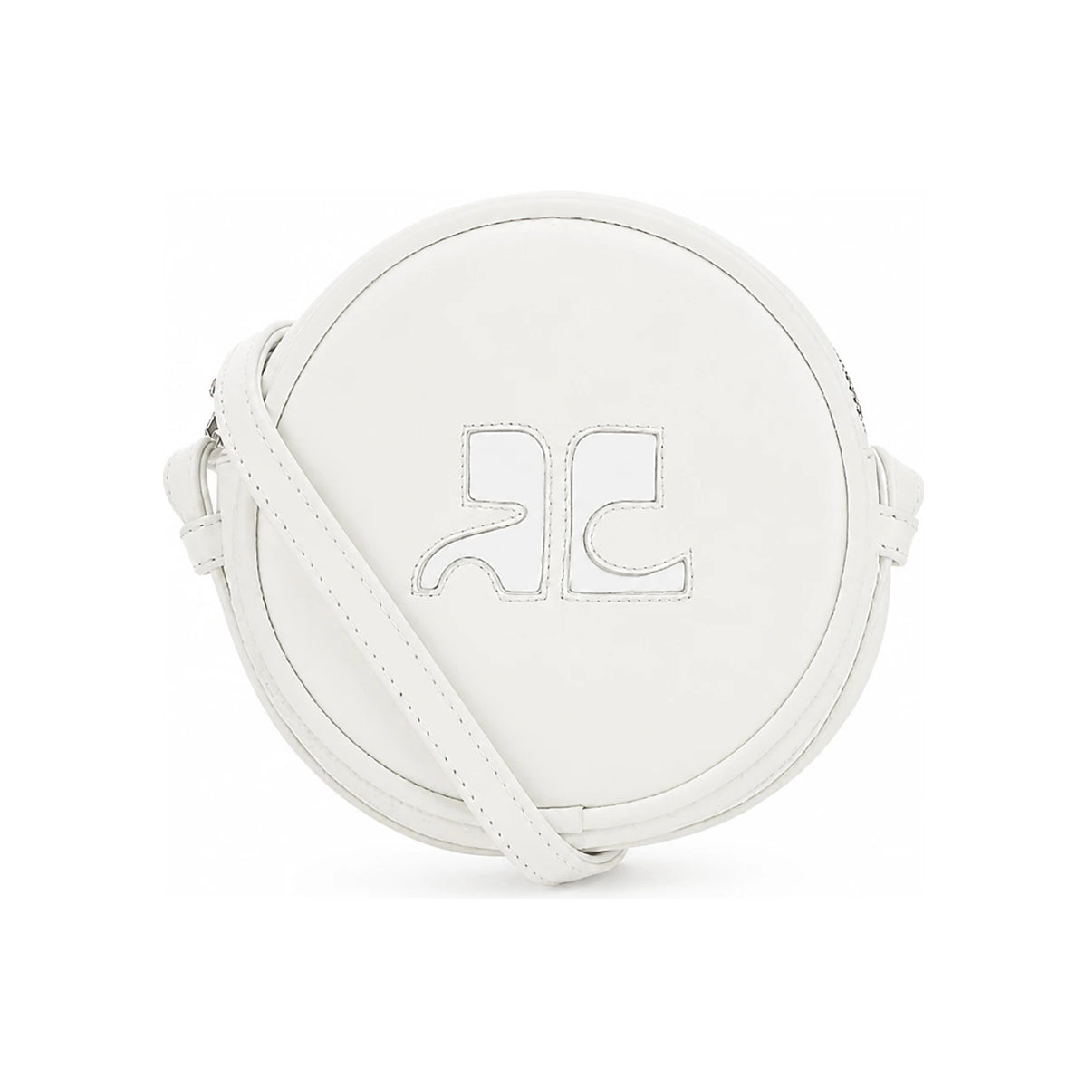 courreges Signature Logo Black Crossbody Bag