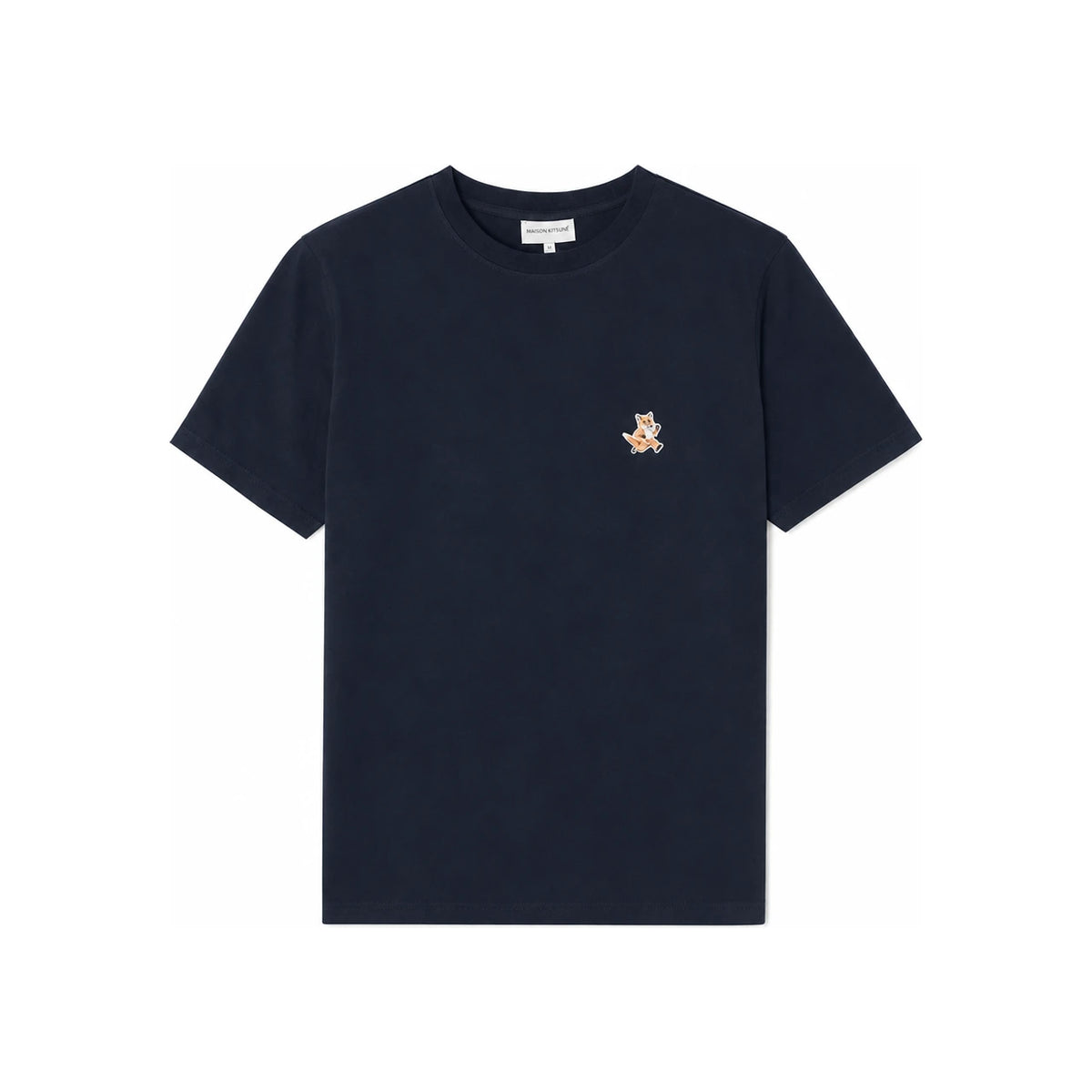 Maison Kitsune Speedy Fox Patch Comfort T-Shirt Ink Blue Men MM00125 KJ0008 P476