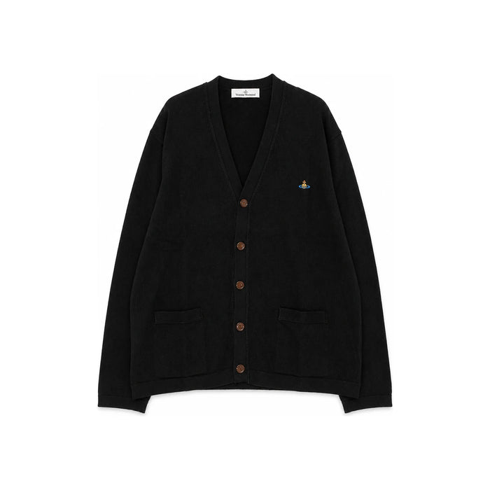 Vivienne Westwood ORB Logo Embroidered Alex Cardigan Black