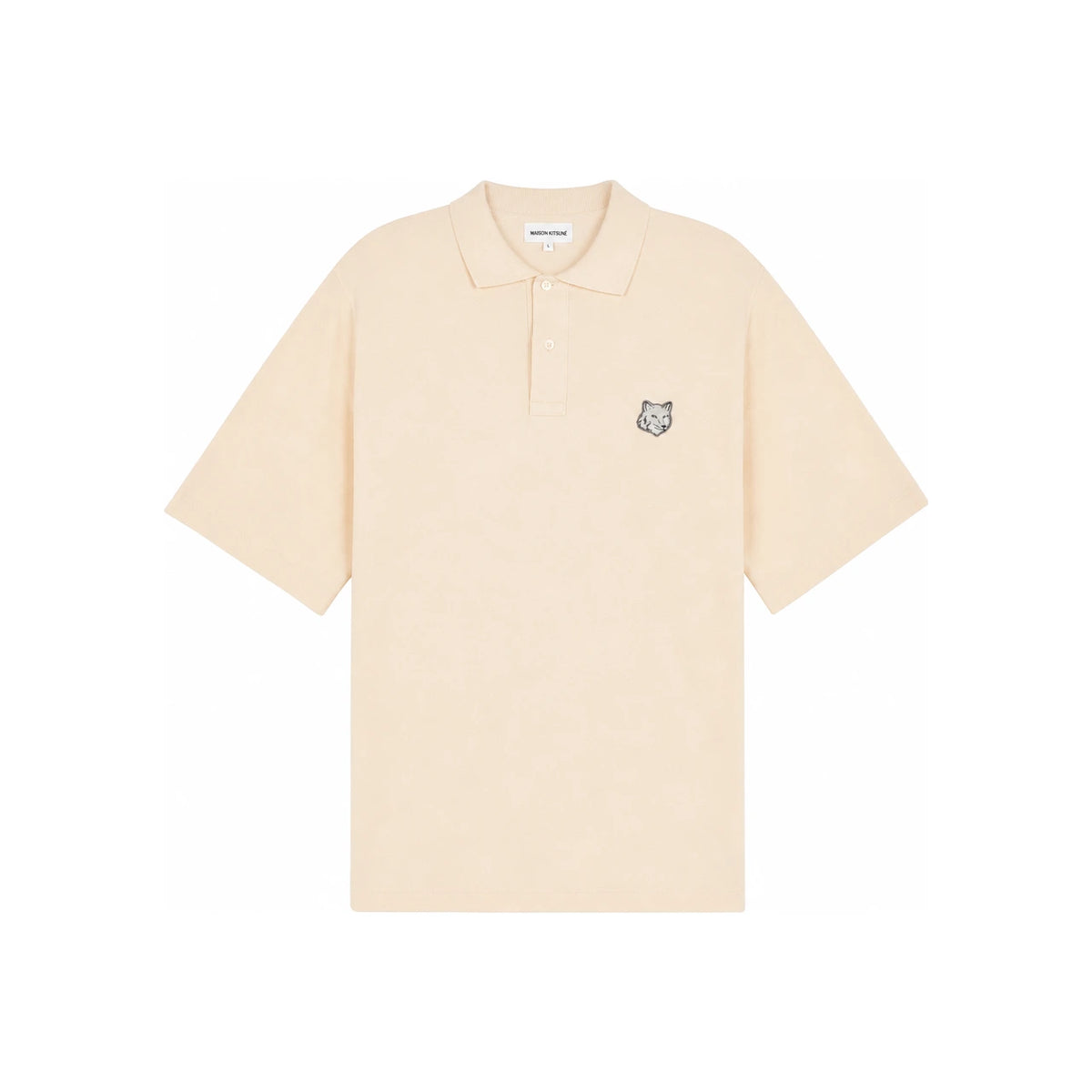 Maison Kitsune Bold Fox Head Oversized Polo T-Shirt Navy Cot MM00202 KJ7010 P205