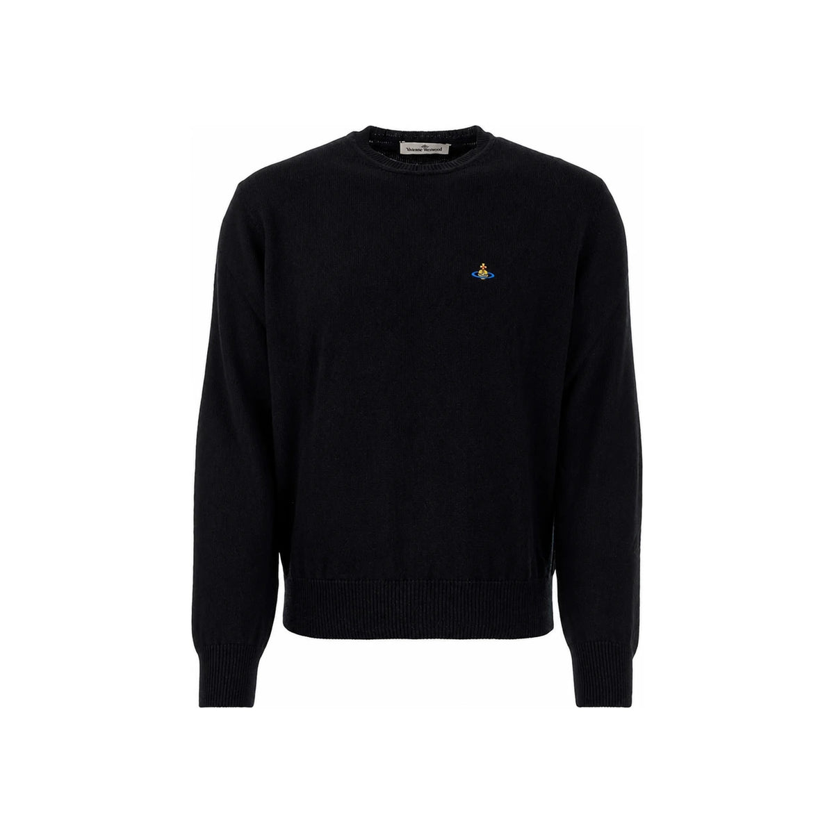 Vivienne Westwood ORB Alex Round Neck Knit Sweater Black