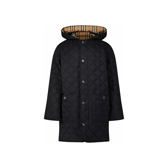 BURBERRY Diamond Quilted Long Hooded Jacket Women’s