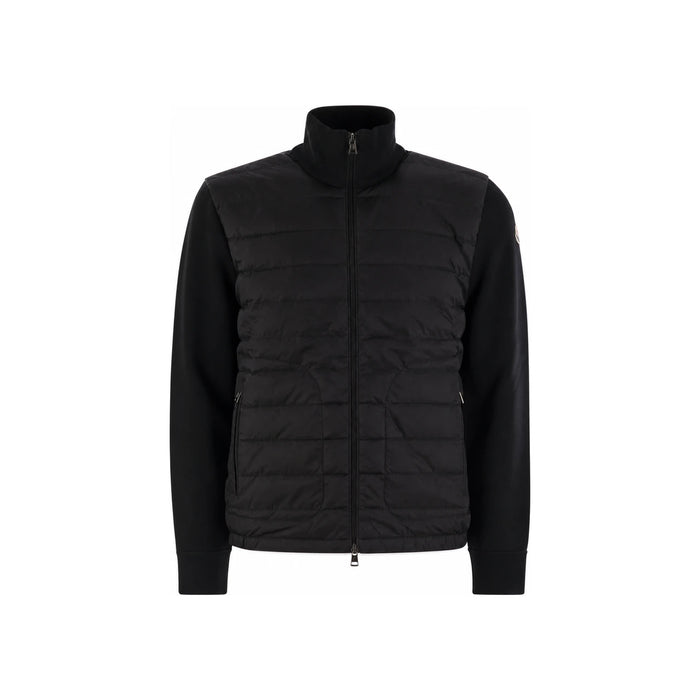 Moncler Wool Knit Down Cardigan Jacket Black Men