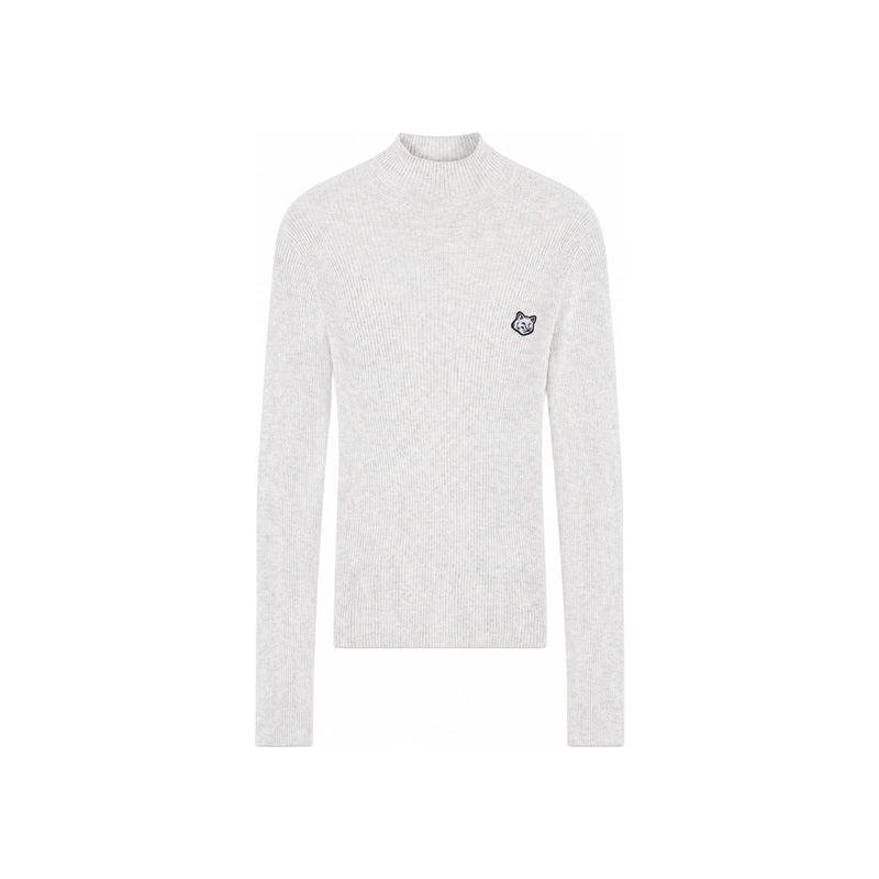 Maison Kitsune Fox Head Turtleneck Sweater Women’s Knit Ivor LW00806 KT1091 H120
