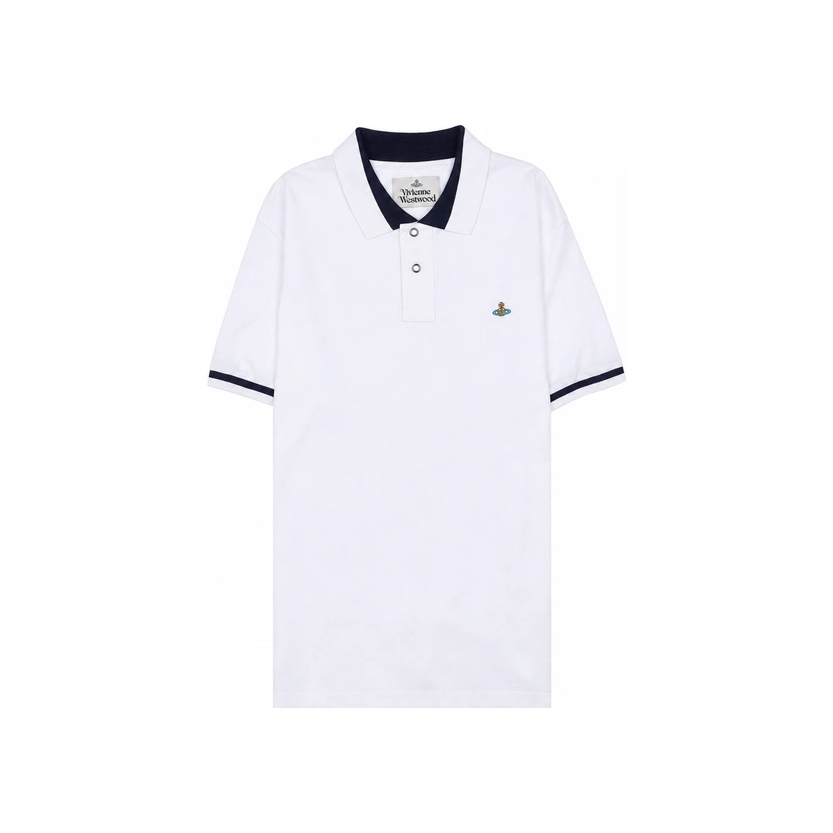 Vivienne Westwood Classic ORB Short Sleeve Polo T-Shirt for Men White