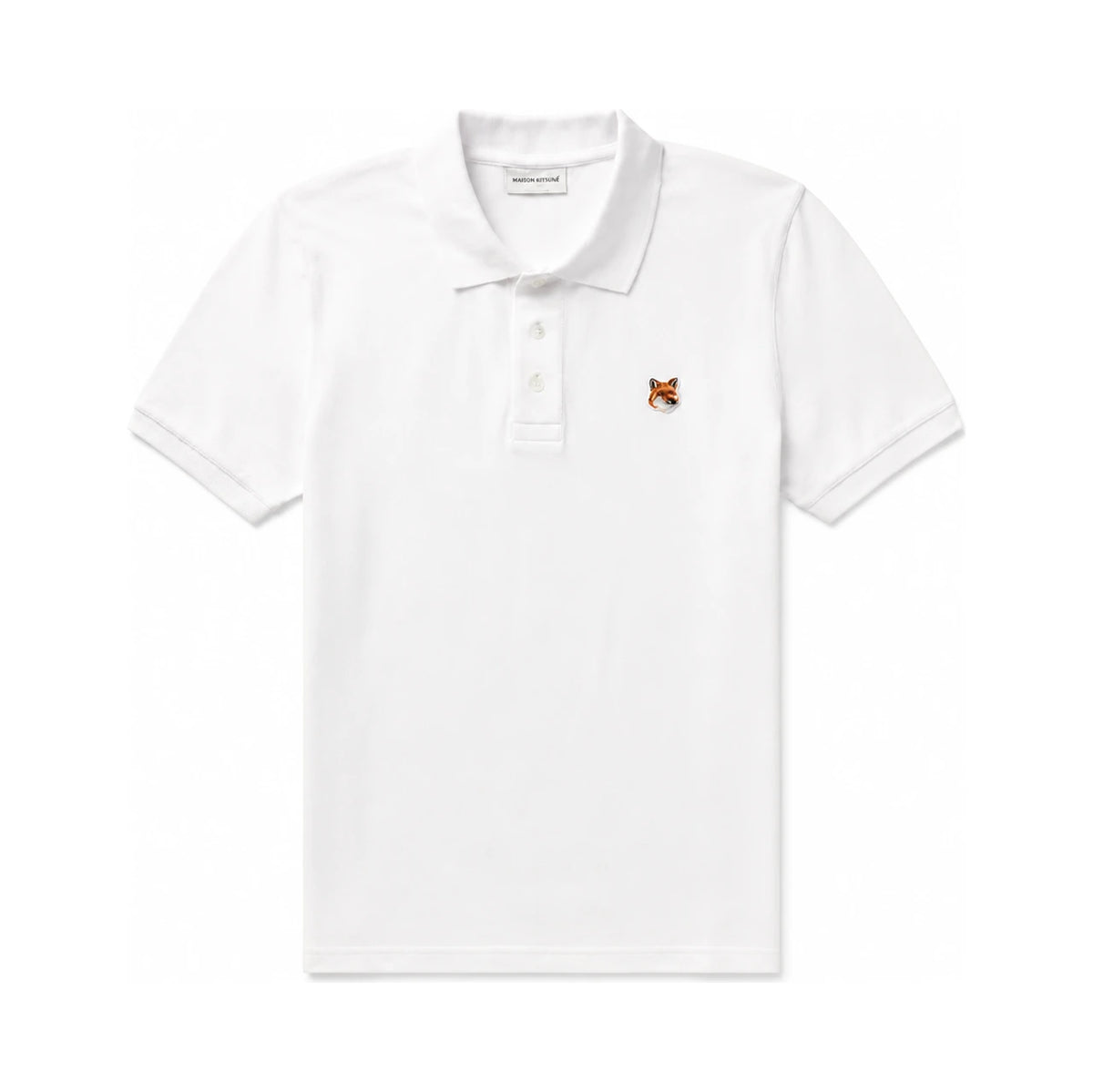 Maison Kitsune Fox Head Patch Classic Short Sleeve Polo Shirt LM00208KJ7002 P100