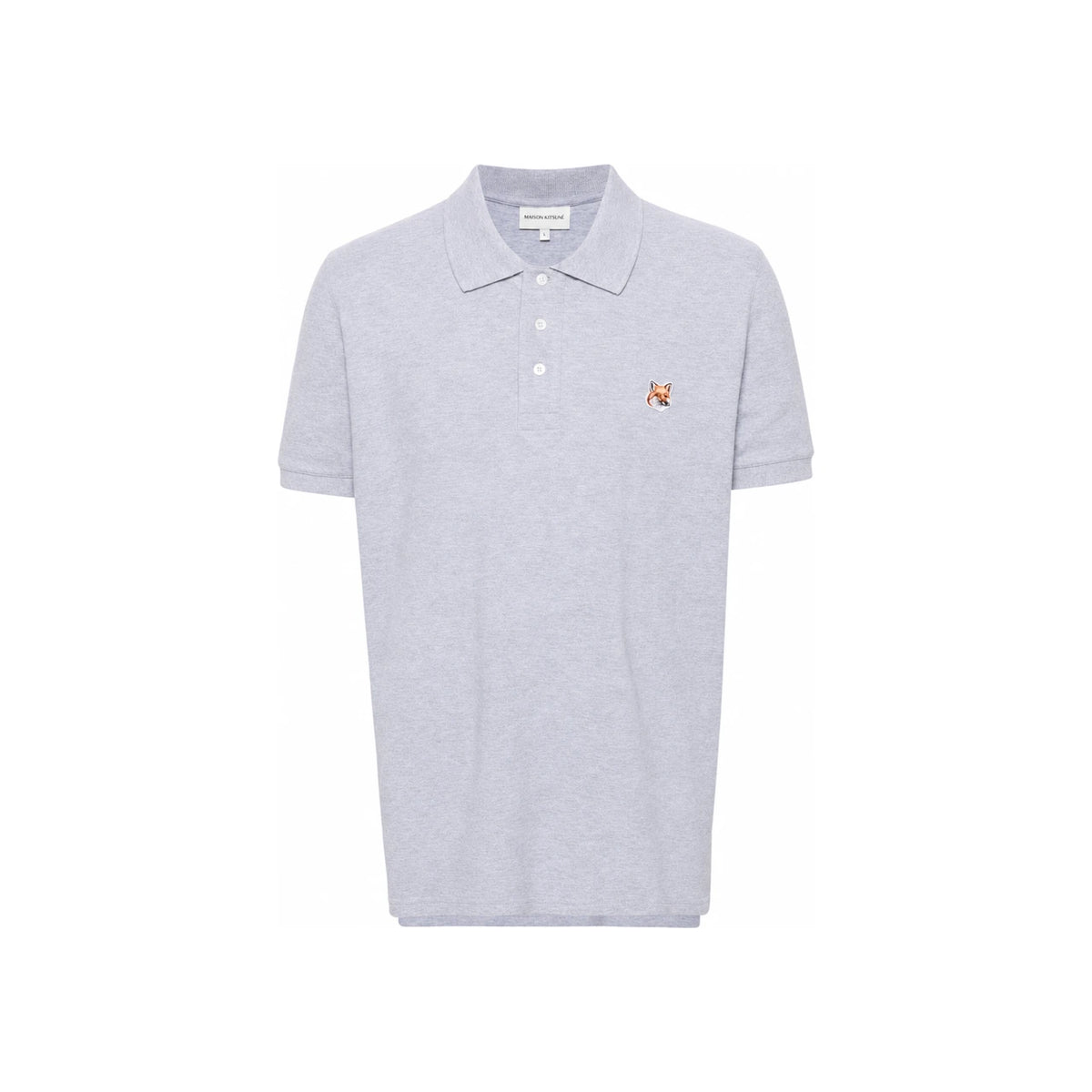 Maison Kitsune Fox Patch Regular Polo T-Shirt White
