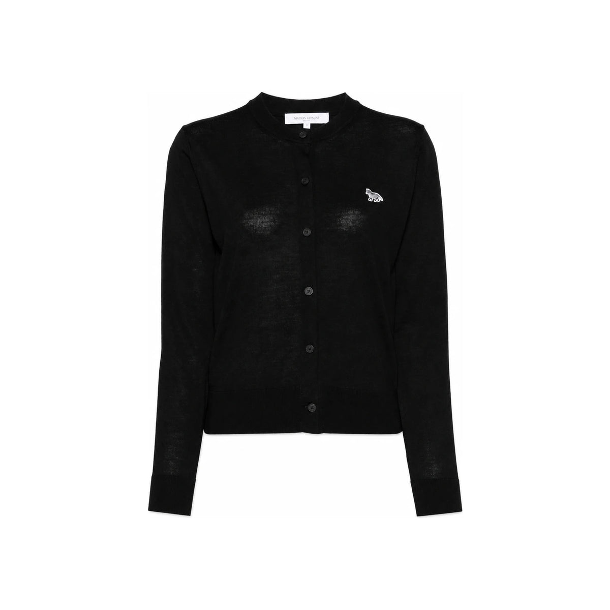 Maison Kitsune Baby Fox Patch Regular Cardigan Black MW00507KT1036 P199