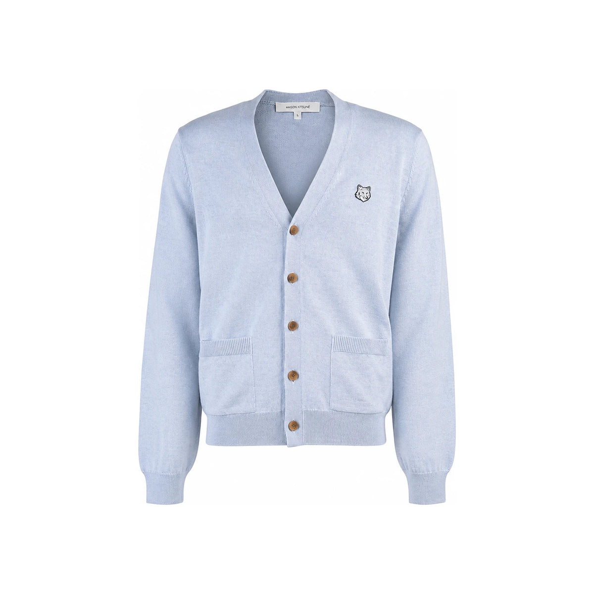 Maison Kitsune Bold Fox Head Patch Regular Fit Men’s Cardigan MM00509KT1036 H410
