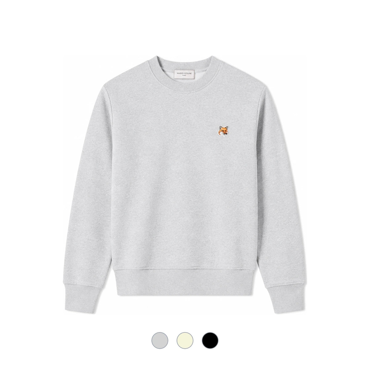 Maison Kitsune Fox Head Logo Women’s Crewneck Sweatshirt Grey LW00302KM0001 H120