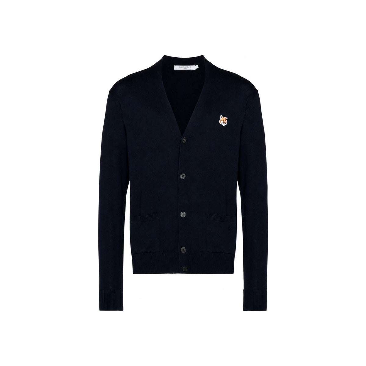 Maison Kitsune Men’s Fox Head Wool Cardigan GU00542KT1036 NA P480