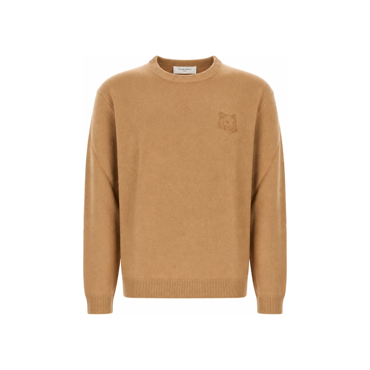 Maison Kitsune Wool Crewneck Sweater Men’s Black NM00812KT1112P245 DOM