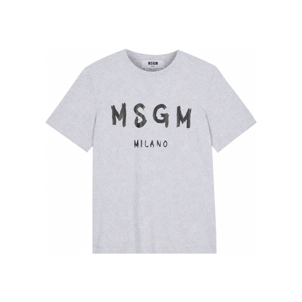 MSGM Brush Logo Short Sleeve T-Shirt Gray Men’s Cotton
