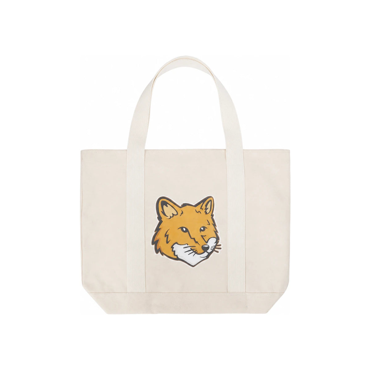 Maison Kitsune Fox Head Canvas Tote Bag Unisex LW05101WW0050 P700 Ivory