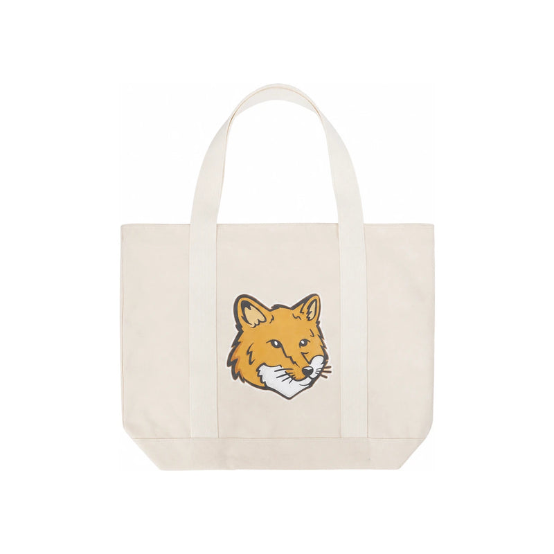Maison Kitsune Fox Head Canvas Tote Bag Unisex LW05101WW0050 P700 Ivory