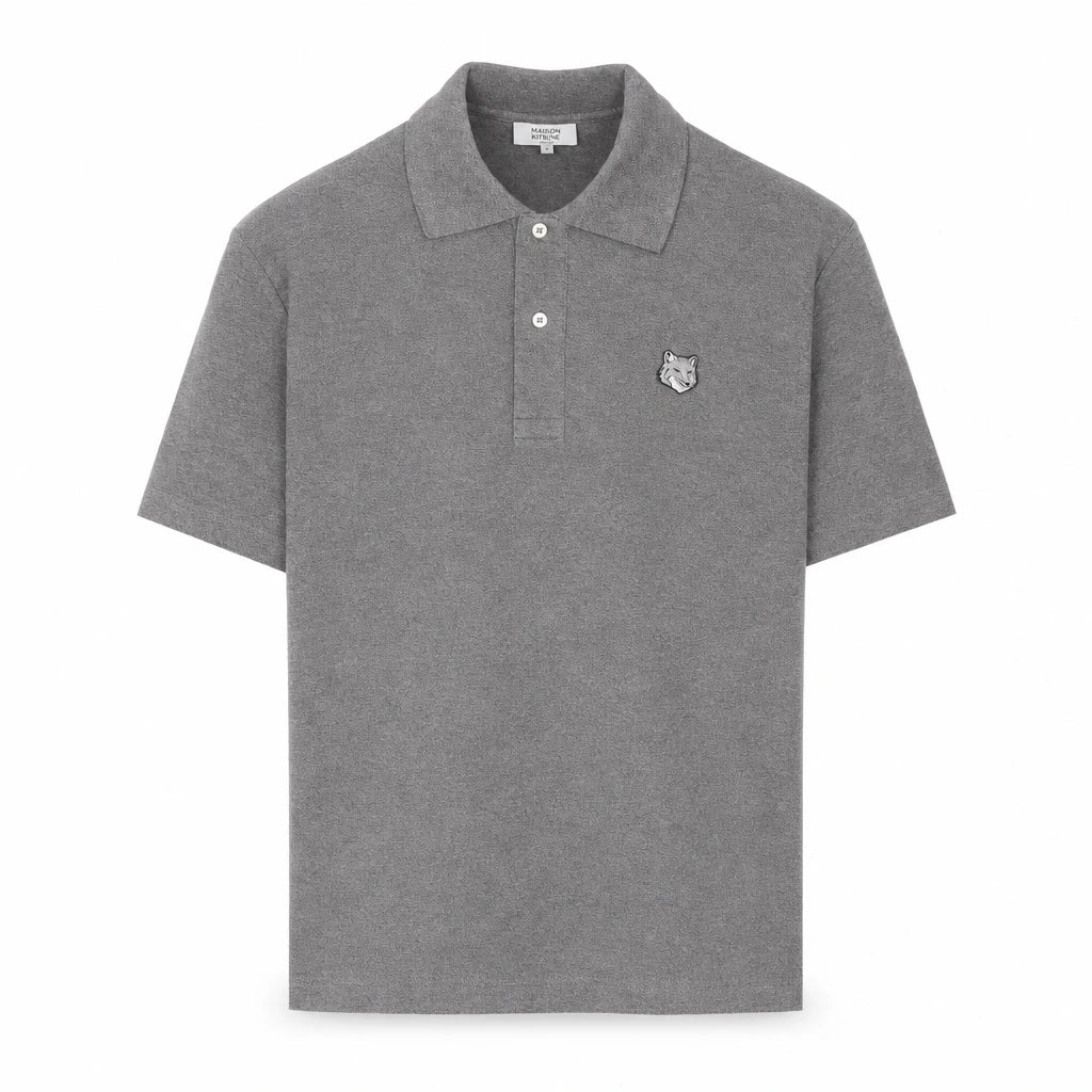 Maison Kitsune Bold Fox Oversized Polo Collar Short Sleeve S MM00210 KJ7010 H131