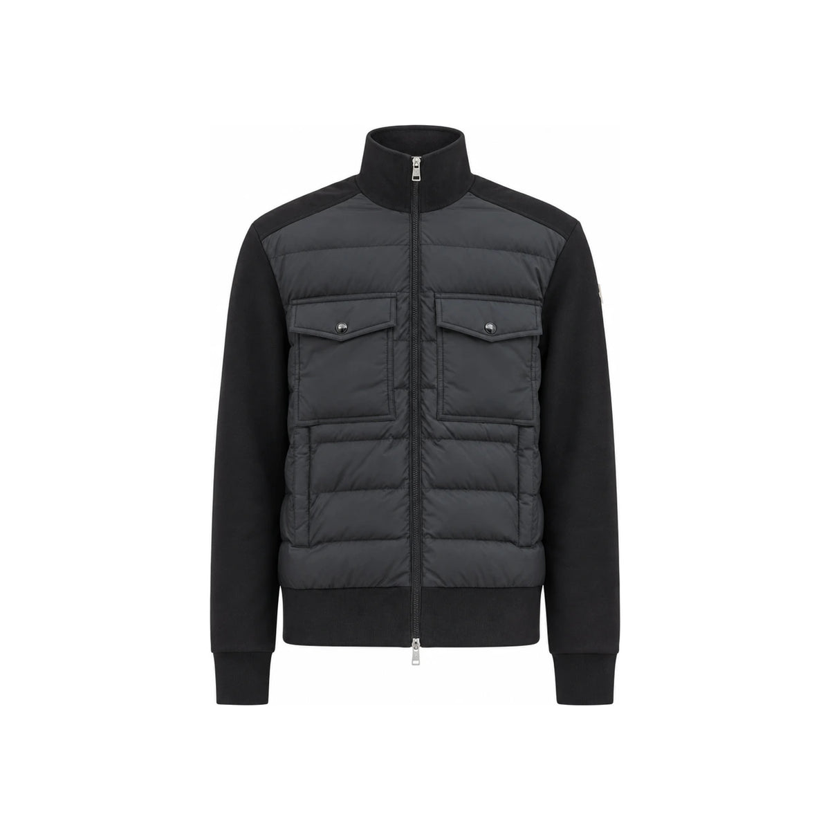 Moncler Logo Patch Mixed Puffer Jacket for Men 8G000 33 89AHS 999