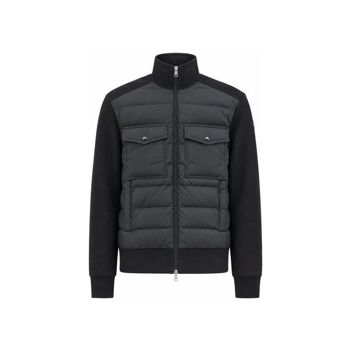 Moncler Logo Patch Mixed Puffer Jacket for Men 8G000 33 89AHS 999