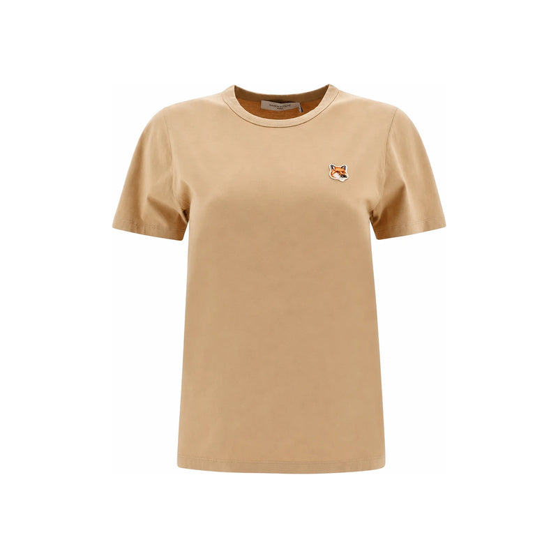 Maison Kitsune Women's Beige Fox Logo T-Shirt AW00103KJ0005 P220