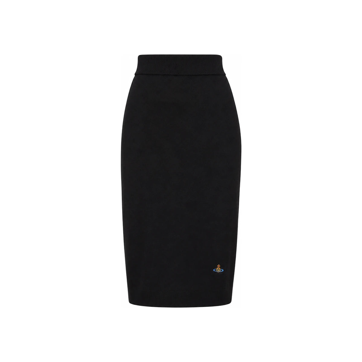 Vivienne Westwood ORB Logo Embroidered Knit Midi Skirt Black