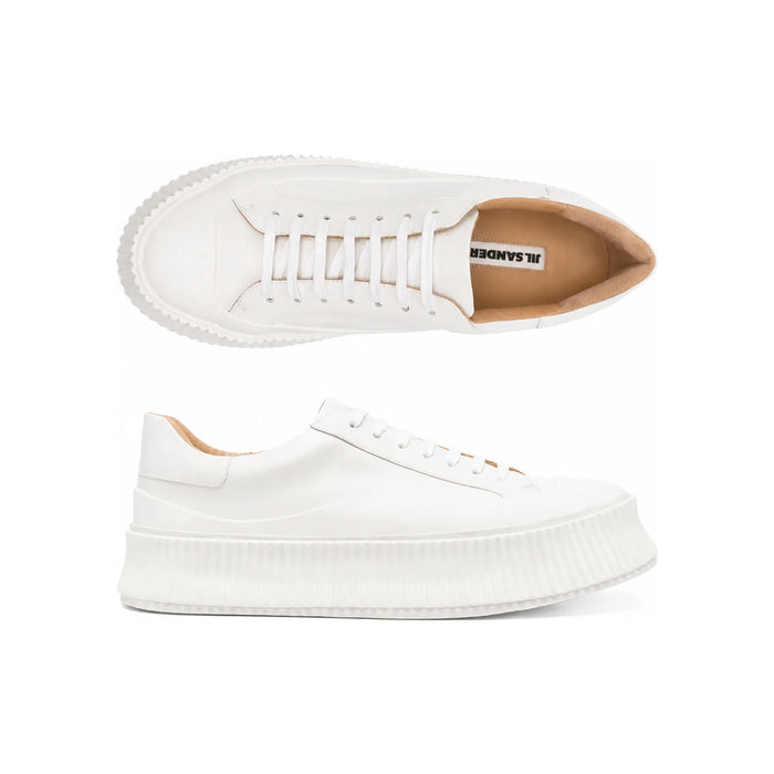 JIL SANDER Platform Leather Low-Top Sneakers for Men
