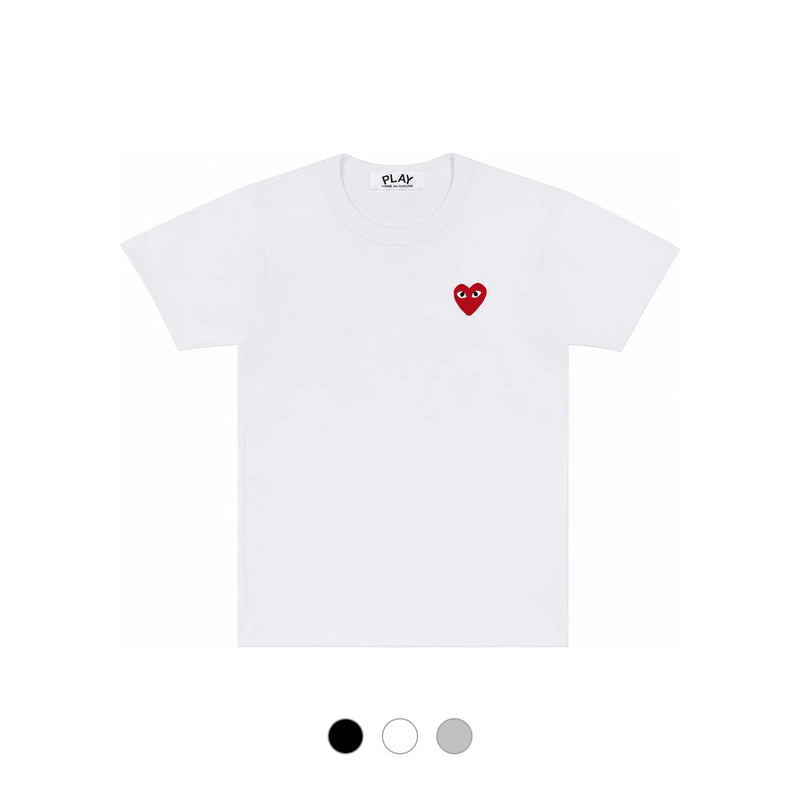 Comme des Garcons Women’s Short Sleeve Tee One-Point Black/Red Patch