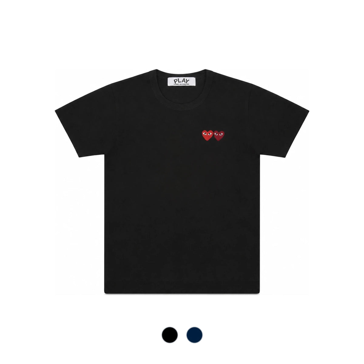 Comme des Garcons Double Heart Logo One-Point Men's Short Sleeve T-Shirt