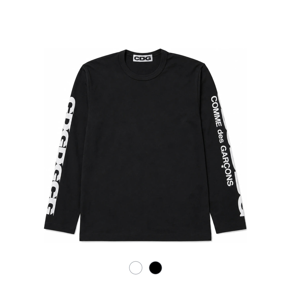 Comme des Garcons Circle Logo Lettering Long Sleeve T-Shirt CDG